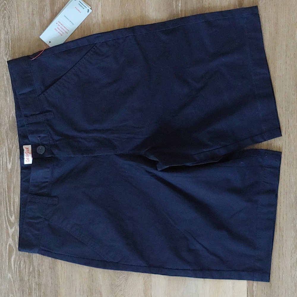 NWT Cat & Jack Boys School Uniform Blue Shorts Size 10